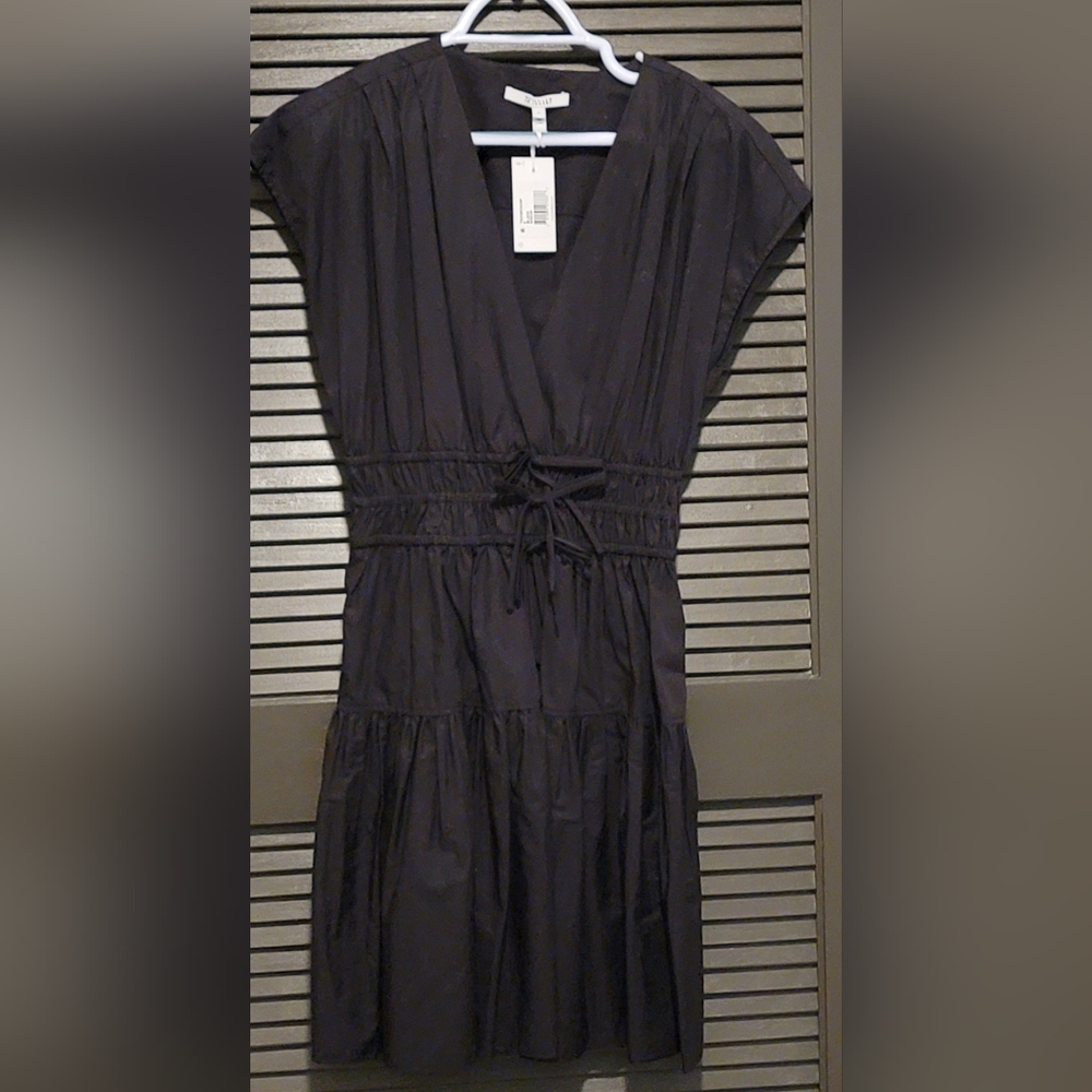 Derek Lam 10 Crosby's Tora cotton poplin dress in black, Size 8,  NWT